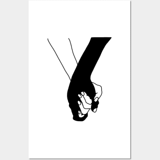 Black And White Hands Posters and Art